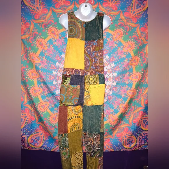 Kathmandu Colorful Patchwork Overalls - Picture 8 of 13